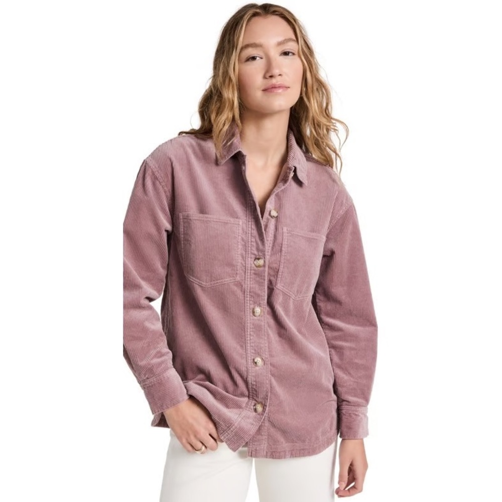 Madewell Pink Corduroy Button-Up Shirt